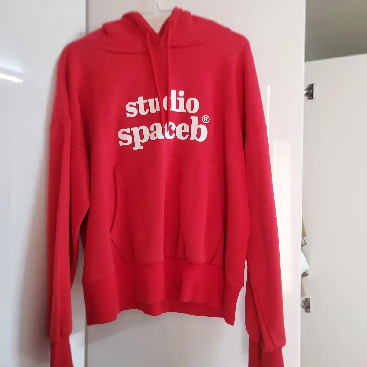 Studio spaceb 레드 빨강 기모!!! 후드티